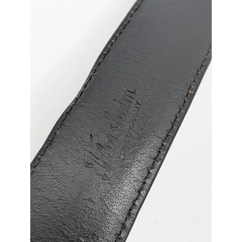 Florsheim Leather Belt Black Size 32 Men's Dress Belt Silver Buckle‎